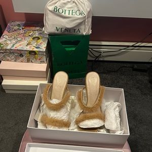 Beautiful real mink fur sandals gently worn.